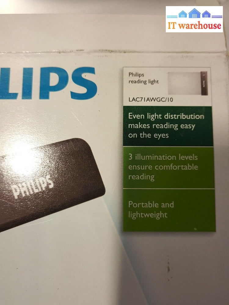 - New Philips Rechargeable Portable Led Reading Book Light Lac7Iawgc/10