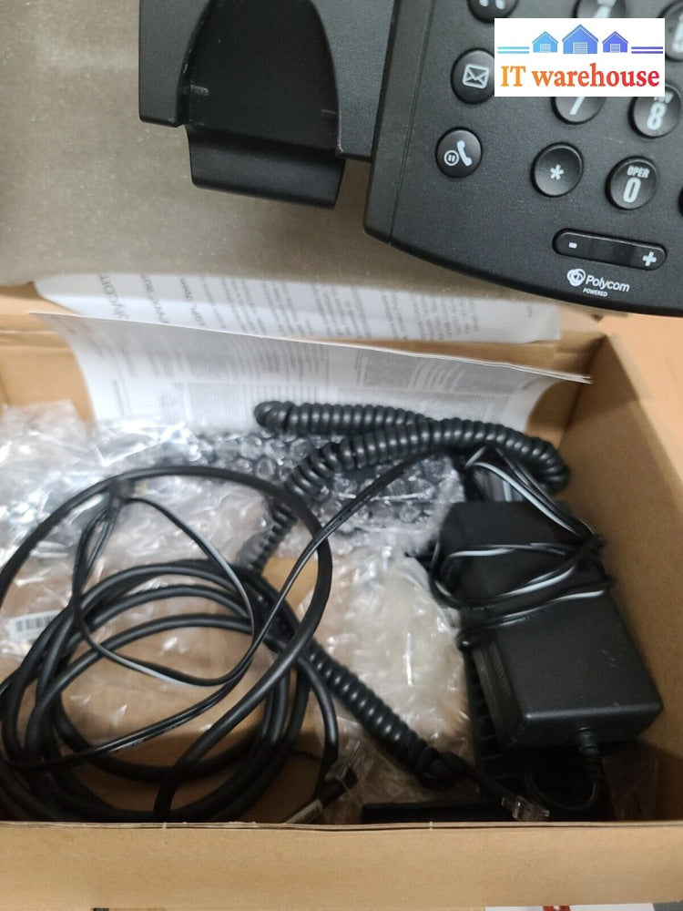 - New Polycom Vvx 300 Voip 6 Line Office Business Media Phone Black Telephone