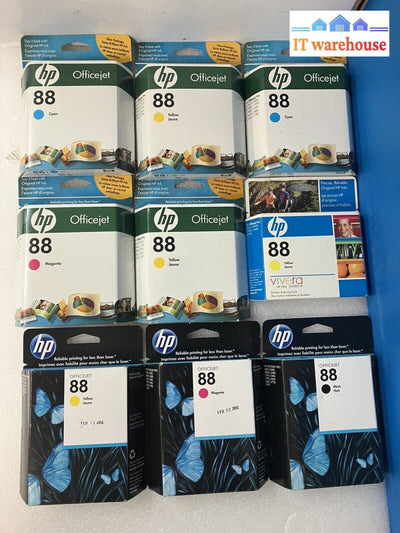 ~ (New Sealed) 9X Genuine Hp Officejet 88 Mixed Color Cartridge (Exp 2010-2013)