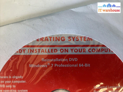 (New & Sealed) Dell Windows 7 Pro 64-Bit Reinstallation Dvd 0Ghfr0 (No Key) ~