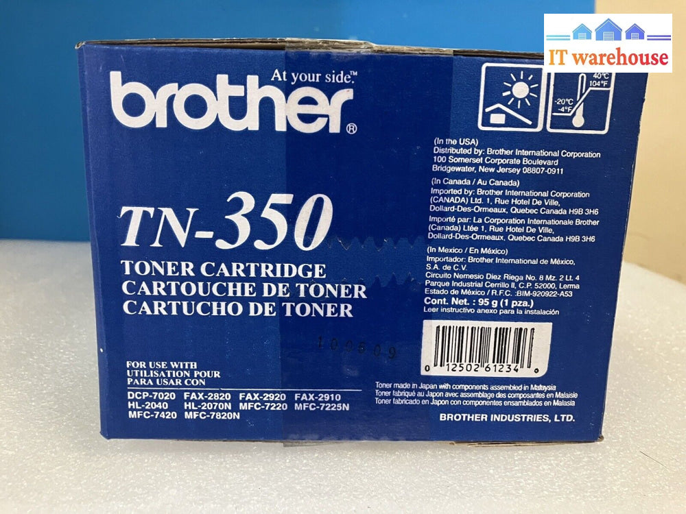 ~ (New & Sealed) Genuine Brother Tn-350 Black Toner Cartridge