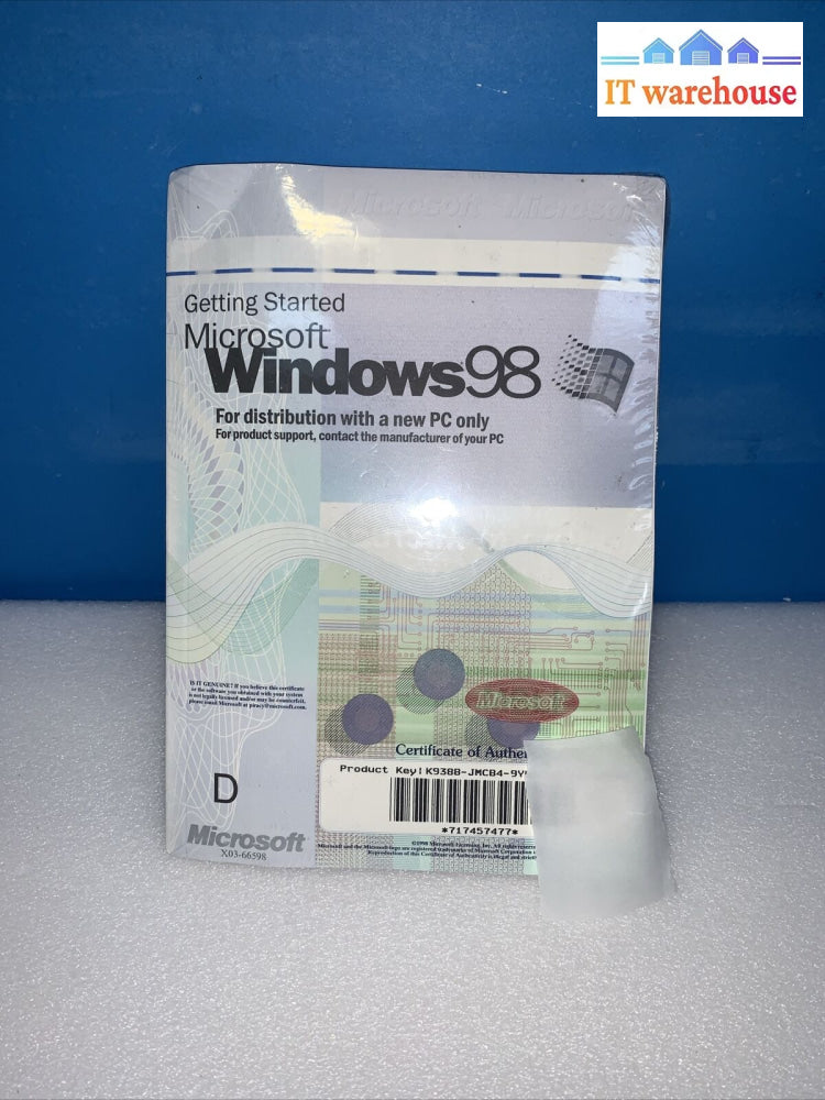 New Sealed ~ Windows 98 Cd And Floppy