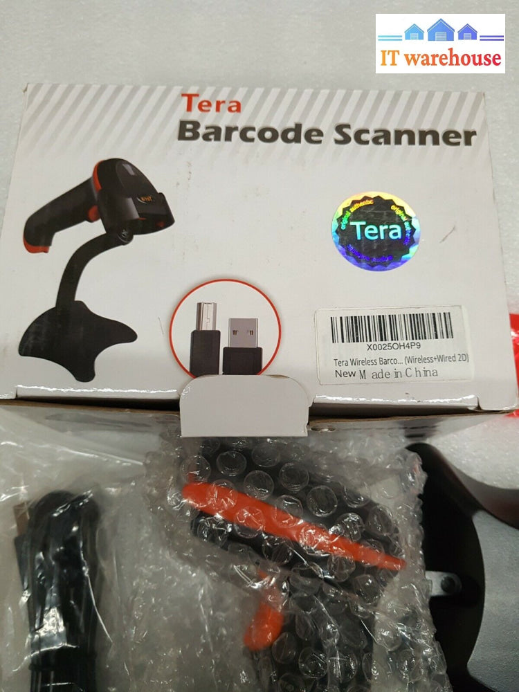 - New Tera D5100 Barcode Scanner 2-In-1 2.4Ghz Wireless & Usb 2.0 Wired 2D