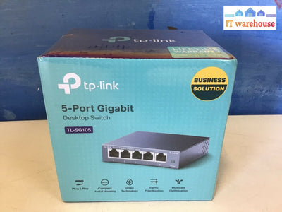 New Tp-Link Technologies Tl-Sg105 5-Port Gigabit Desktop Switch Home Business