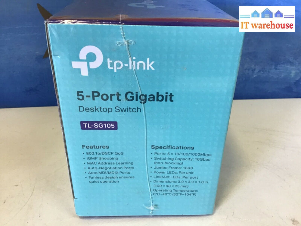 New Tp-Link Technologies Tl-Sg105 5-Port Gigabit Desktop Switch Home Business