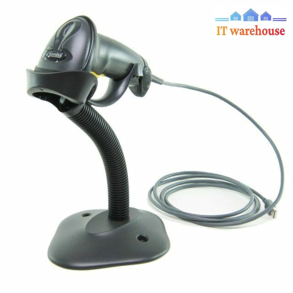 * New Usb ~ Symbol Ls2208-Sr20007 Barcode Scanner W/ Cable + Stand