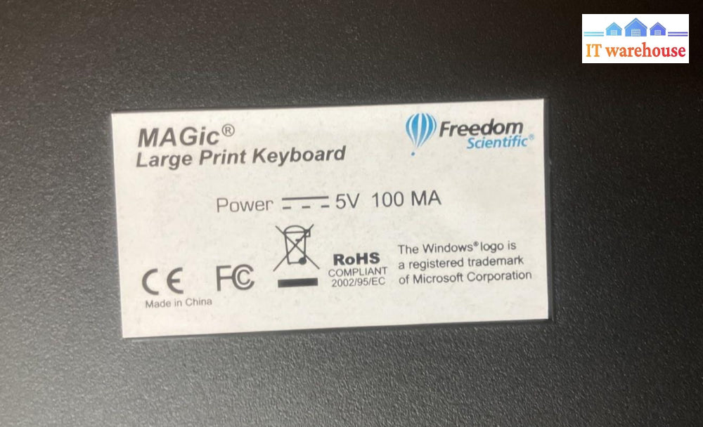 ~ (New) Vintage Freedom Scientific Magic Large Print Computer Keyboard Usb Wired