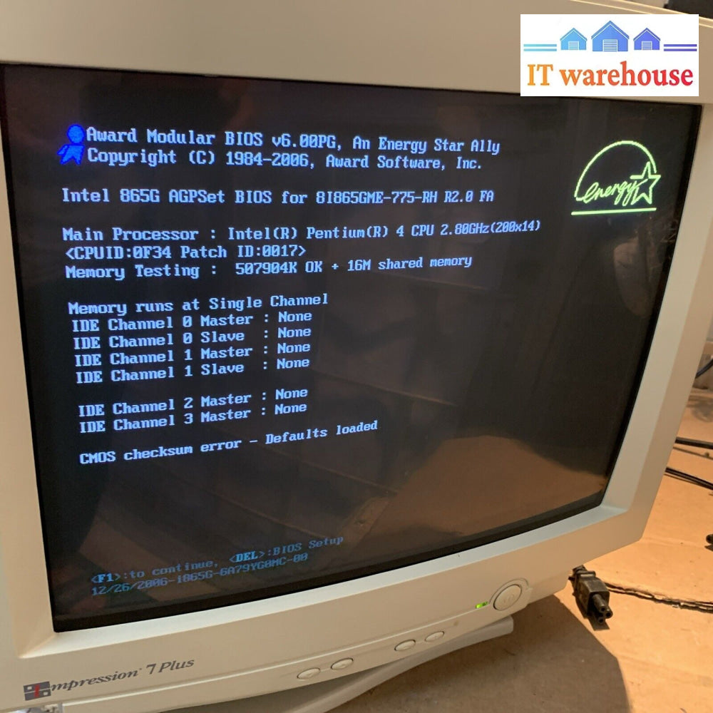 Nice ~ 16’’ Impression 7 Plus 7728D Db-1765 Crt Monitor