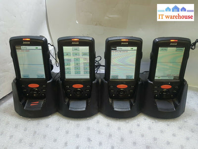 - (Nice) 4X Janam Xm66W Windows Mobile 6.1 Handheld Computers W/ Crd-P4 Charger