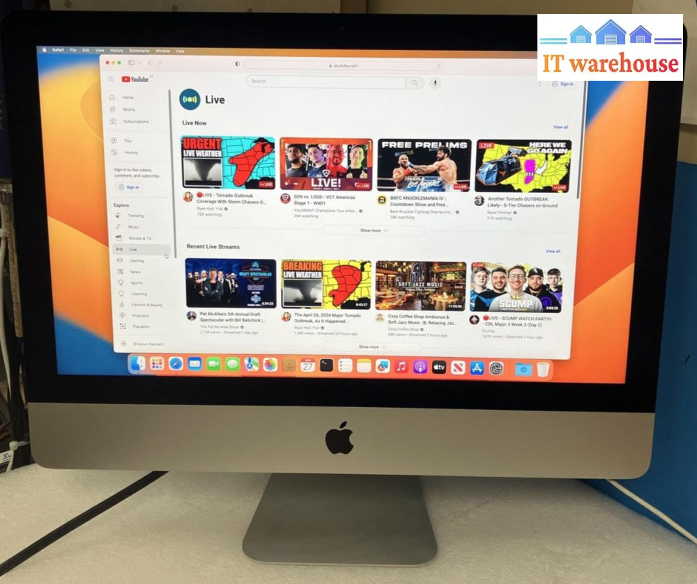 (Nice) Apple Imac 21.5’ Retina 4K Pc A1418 Intel I5-7400 Cpu 16Gb Ram 1Tb Ssd ~