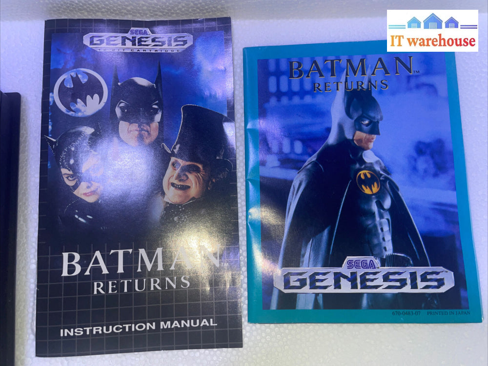 (Nice Condition) Batman Returns Sega Genesis Complete With Poster & Manual