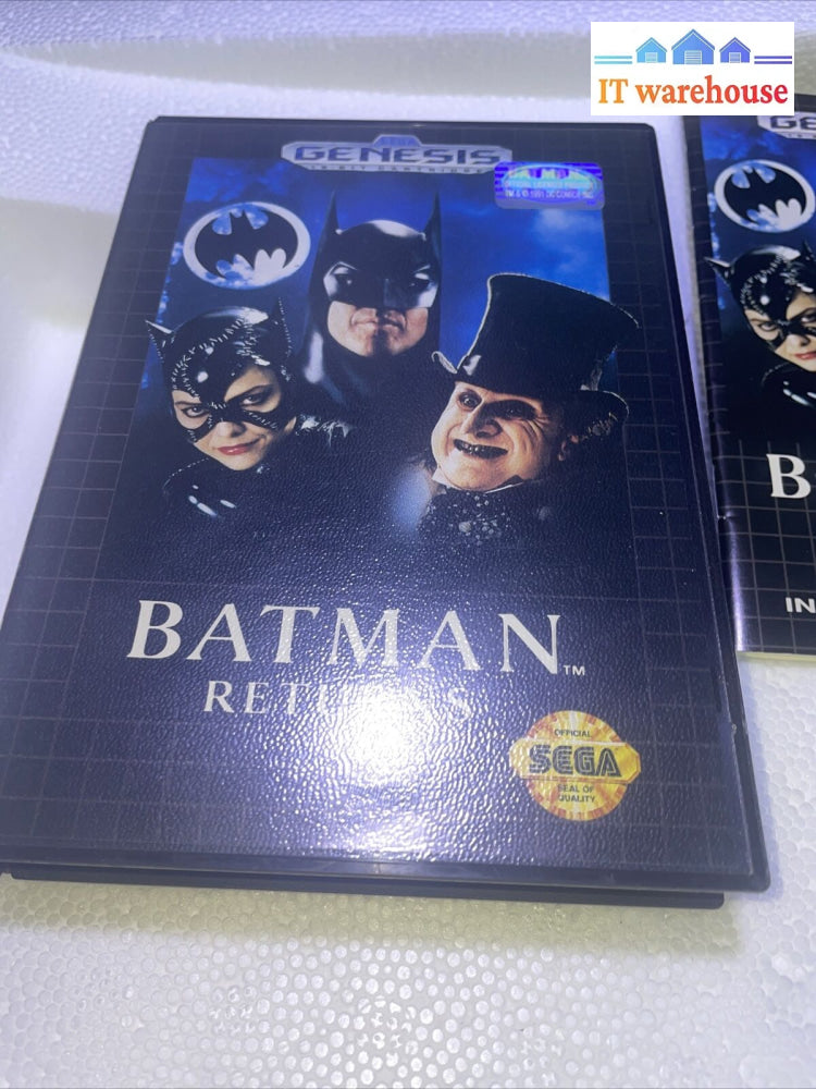 (Nice Condition) Batman Returns Sega Genesis Complete With Poster & Manual