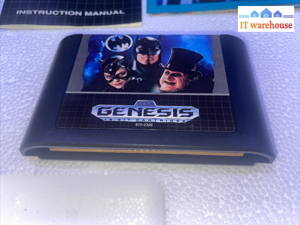 (Nice Condition) Batman Returns Sega Genesis Complete With Poster & Manual