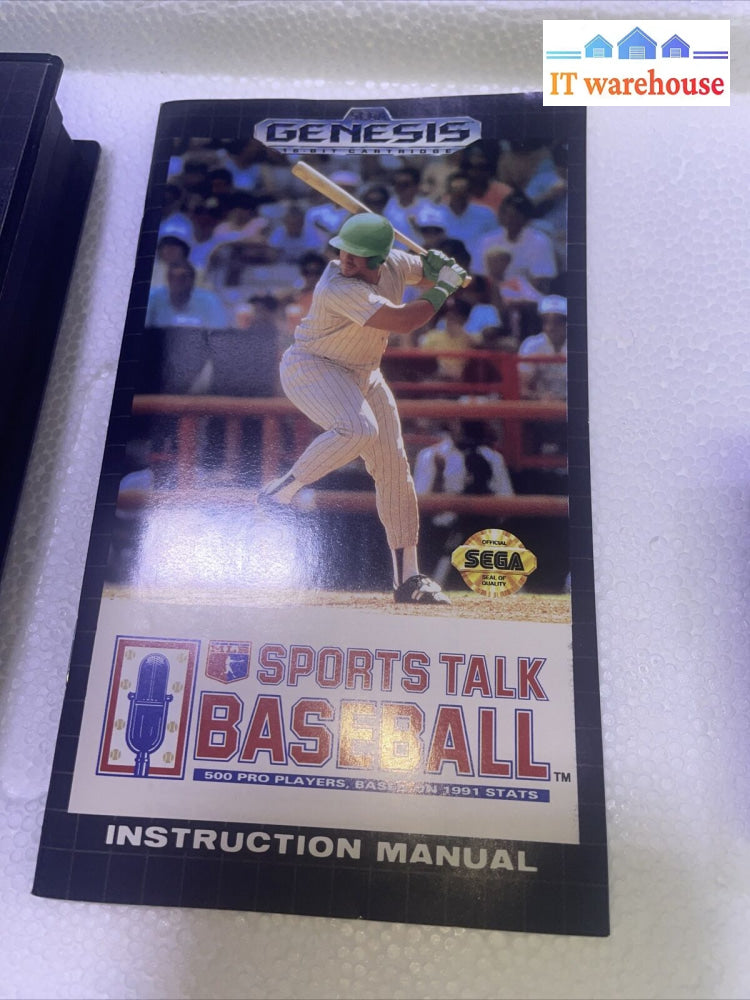 (Nice Condition) Sports Talk Baseball Sega Genesis Complete With Manual