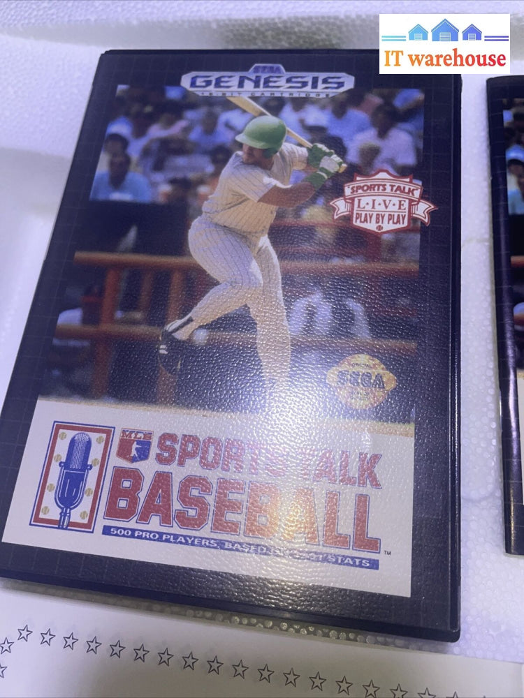 (Nice Condition) Sports Talk Baseball Sega Genesis Complete With Manual