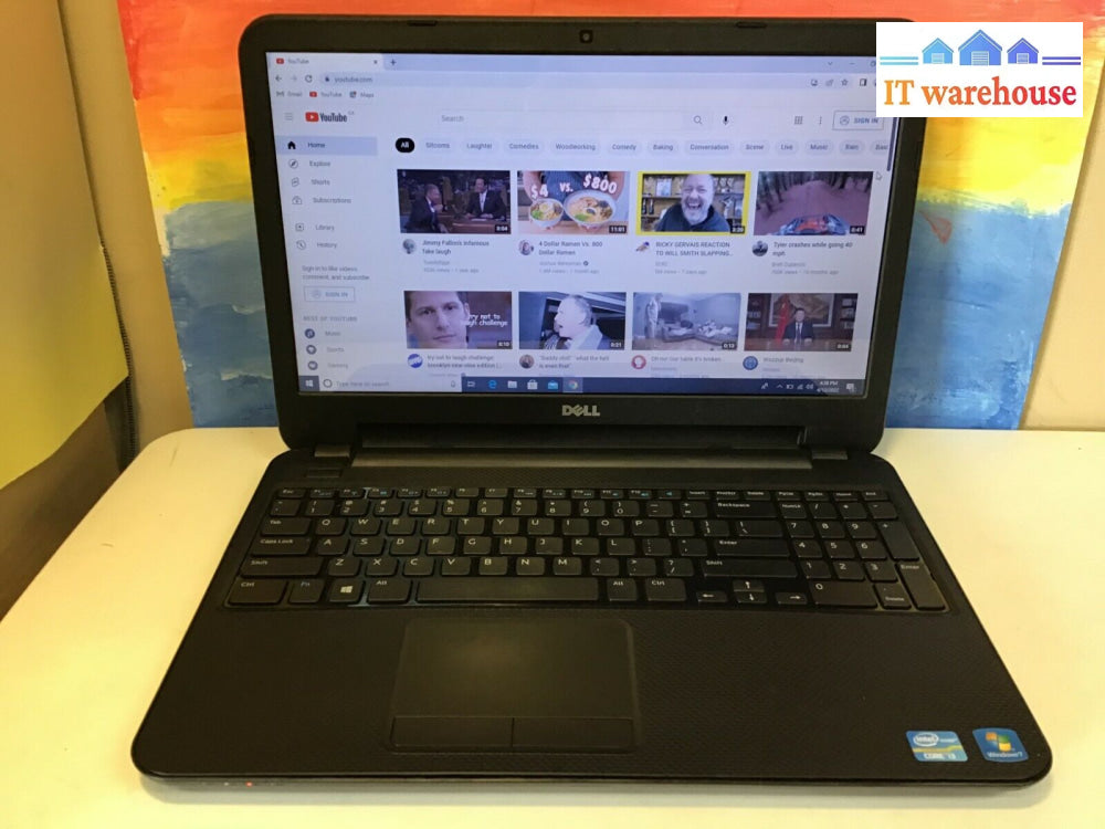 Nice Dell Iinspiron 3521 15.6’Laptop I3-3217U 1.8Ghz 8Gb Ram 750Gb Hdd Win 10