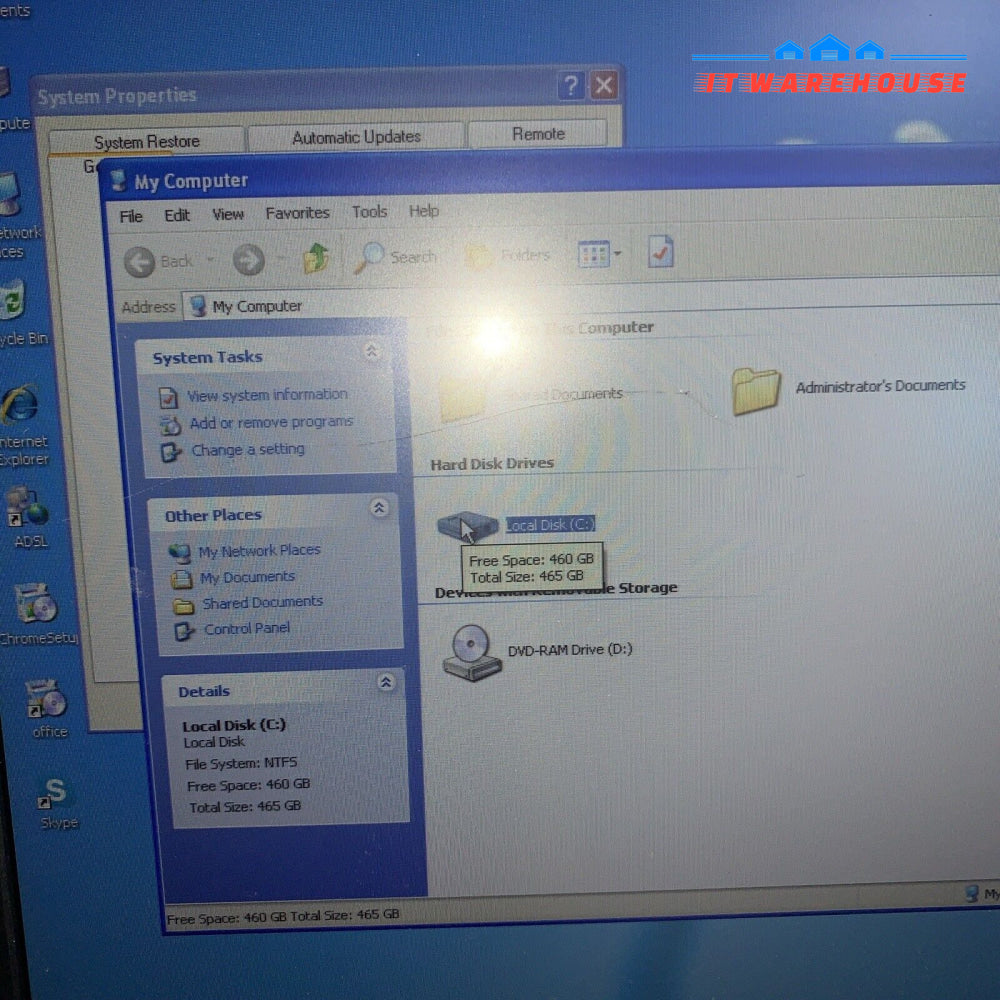 Nice ~ Dell Vostro 230 Duo Core 2.7Ghz 3Gb Ram 500Gb Hd Windows Xp Sp3