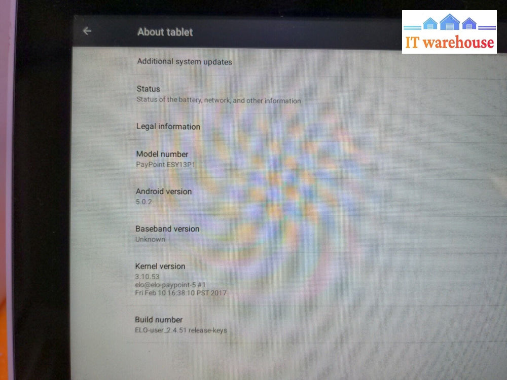 - (Nice) Elo 13.3’ Paypoint All-In-One Pos System For Android Esy13P1