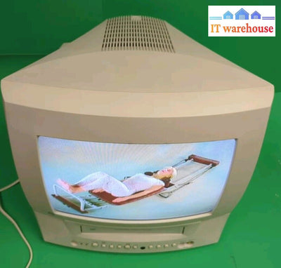 Nice ~ General Electric Ge 13’ Spacemaker Crt Tv Vhs Combo Player (No Remote) -