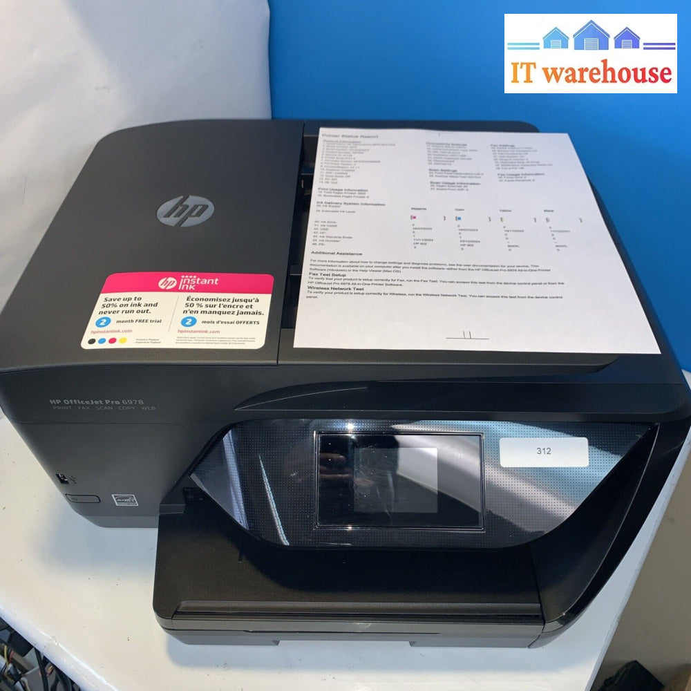 Nice ~ Hp Officejet Pro 6978 Color Inkjet All-In-One Printer (2.85K Only)