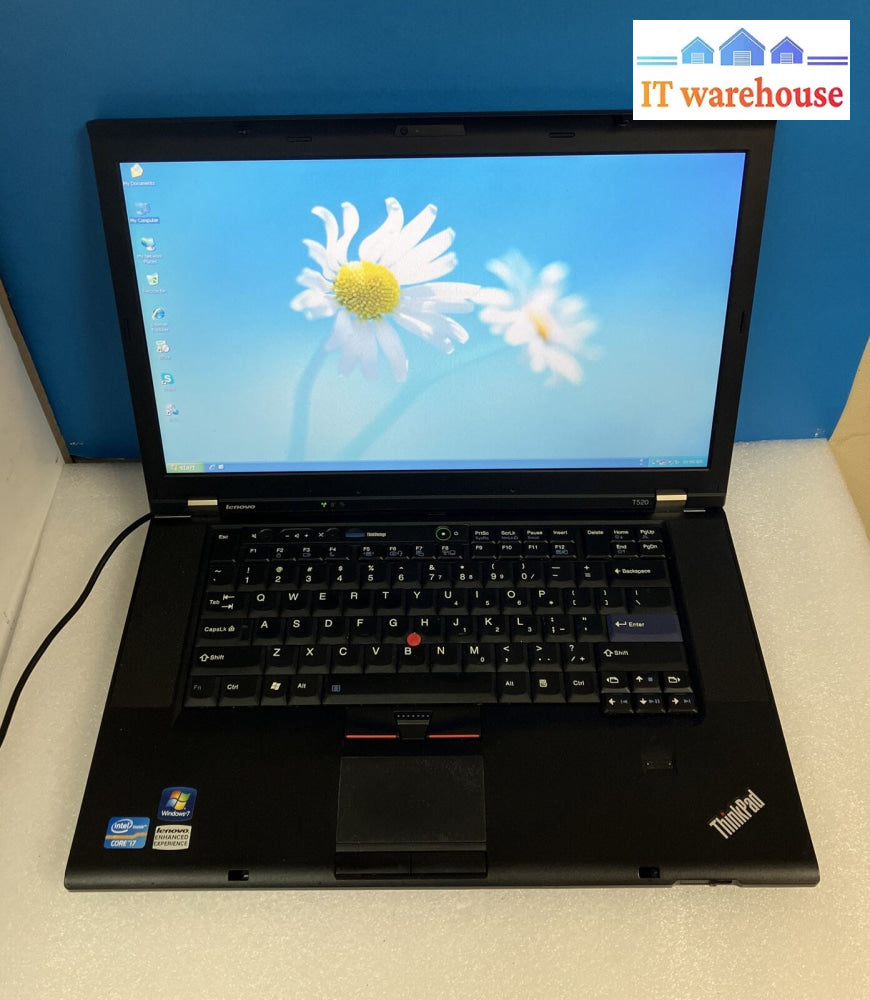 ~(Nice) Lenovo Thinkpad T520 15.6’ Laptop I7-2630Qm 2Ghz 4Gb Ram 320Gb Hdd Winxp