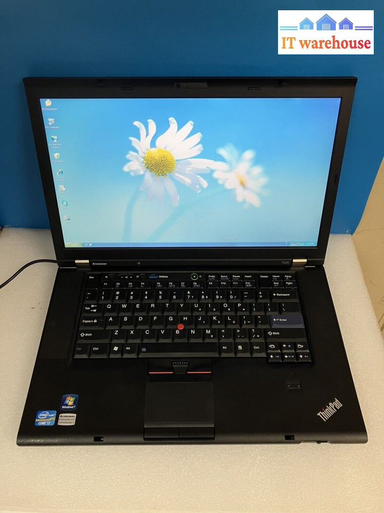 ~(Nice) Lenovo Thinkpad T520 15.6’ Laptop I7-2630Qm 2Ghz 4Gb Ram 500Gb Hdd Winxp