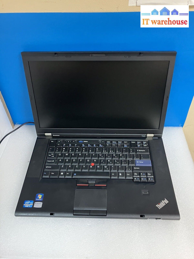 ~(Nice) Lenovo Thinkpad T520 15.6’ Laptop I7-2630Qm 2Ghz 4Gb Ram 500Gb Hdd Winxp