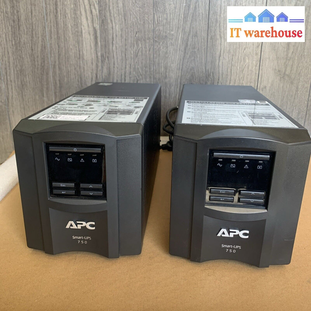 Nice ~ (Lot Of 2) Apc Smart-Ups 750 Power Backup Smt750C (No Battery)