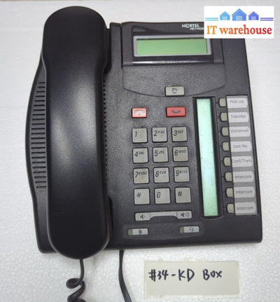 (Nice) Nortel T7208 Nt8B26 Phone With Handset/Stand Charcoal -