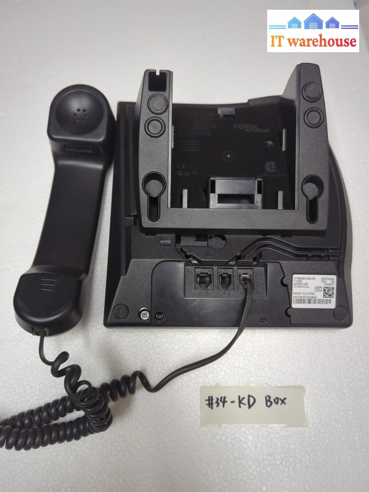 (Nice) Nortel T7208 Nt8B26 Phone With Handset/Stand Charcoal -