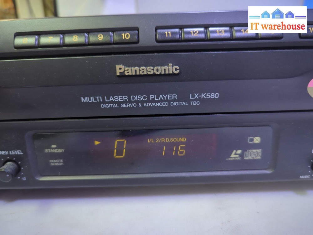 (Nice) Panasonic Lx-K580 Multi-Laser Disc Player Cd Cdv Ld Tested (No Remote) -