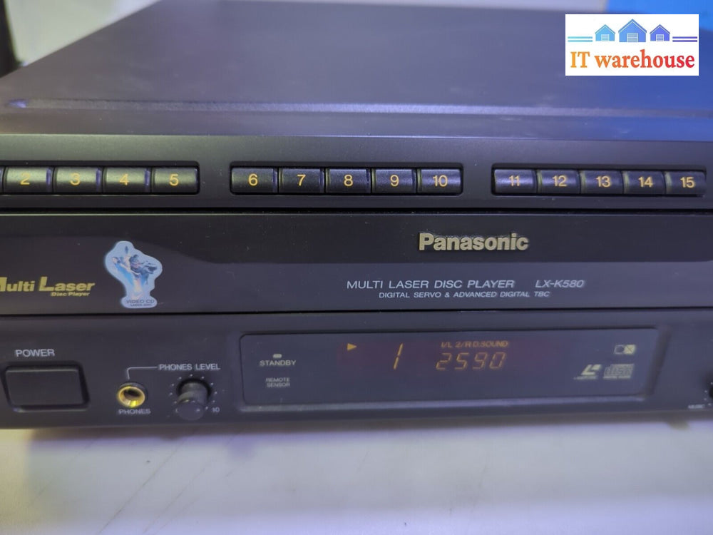 (Nice) Panasonic Lx-K580 Multi-Laser Disc Player Cd Cdv Ld Tested (No Remote) -