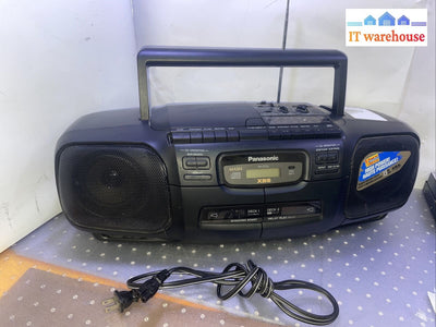 (Nice) Panasonic Rx-Dt30 Am/Fm Cd Twin Cassette Tape Boom Box