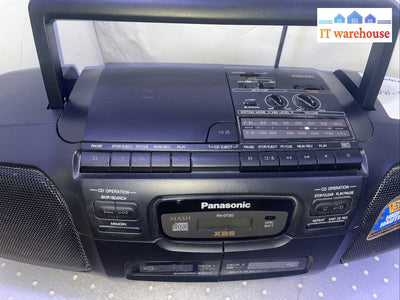 (Nice) Panasonic Rx-Dt30 Am/Fm Cd Twin Cassette Tape Boom Box