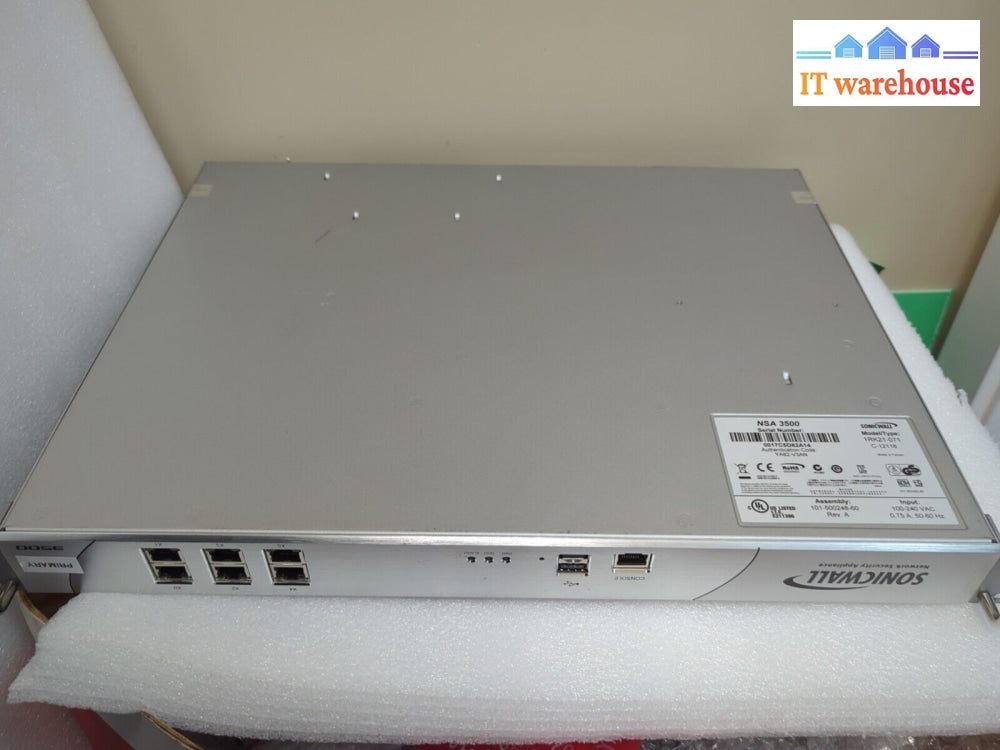 (Nice) Sonicwall 1Rk21-071 Nsa 3500 Network Security Appliance Firewall -