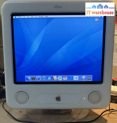 ~ (Nice) Vintage Apple Emac 2003 Powerpc G4 1Ghz 1Gb Ram 80Gb Hdd Wifi Os X 10.6