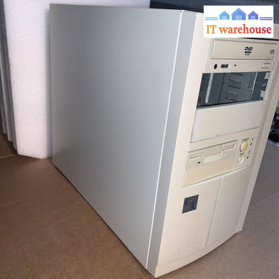 Nice~ Vintage ~ Desktop Pc Case With Dvd Rom + Floppy Disk Drive