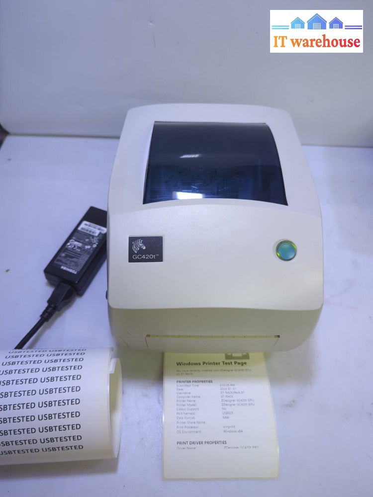 - (Nice) Zebra Gc420T Thermal Transfer Barcode Label Usb Printer Gc420-100510