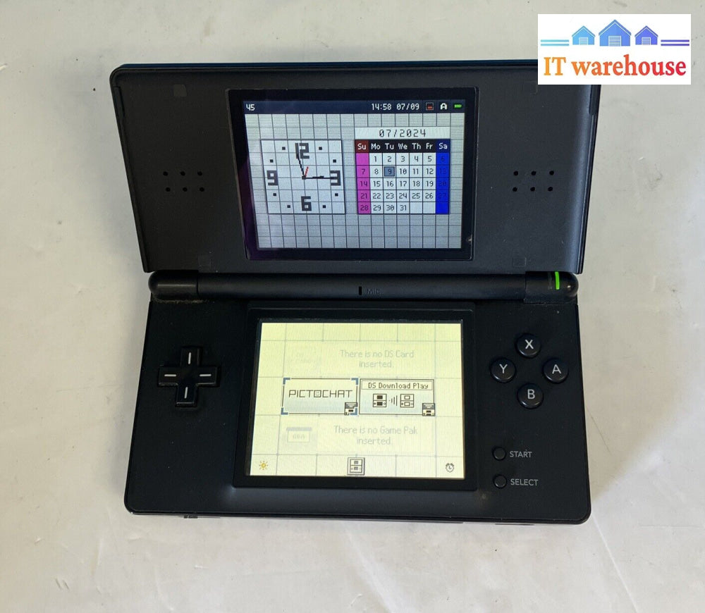 Nintendo Ds Lite Handheld Usg-001 Console *Tested/Work* (No Charger) ~