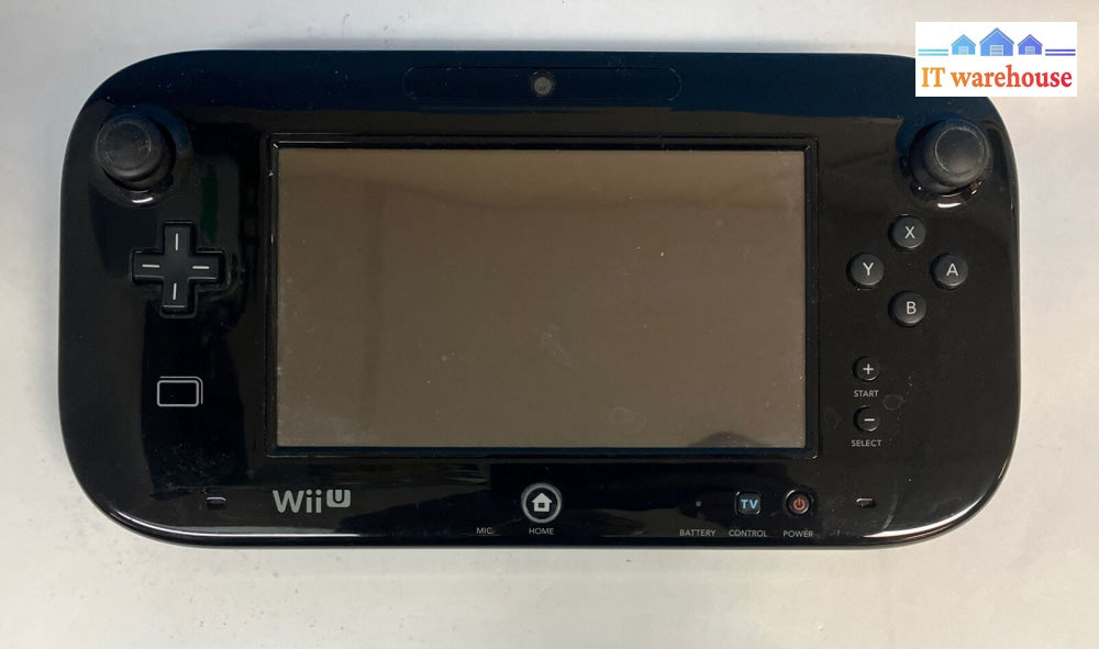 Nintendo Wii U 32Gb Black Console Wup-101 & Gamepad Wup-010 Ac Adapter *Tested ~