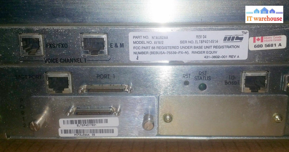 Nortel Passport 4400 Series 4450 Ntau09Ca W/ Ntau62Aa (Av M/2)