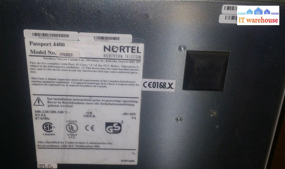 Nortel Passport 4400 Series 4450 Ntau09Ca W/ Ntau62Aa (Av M/2)