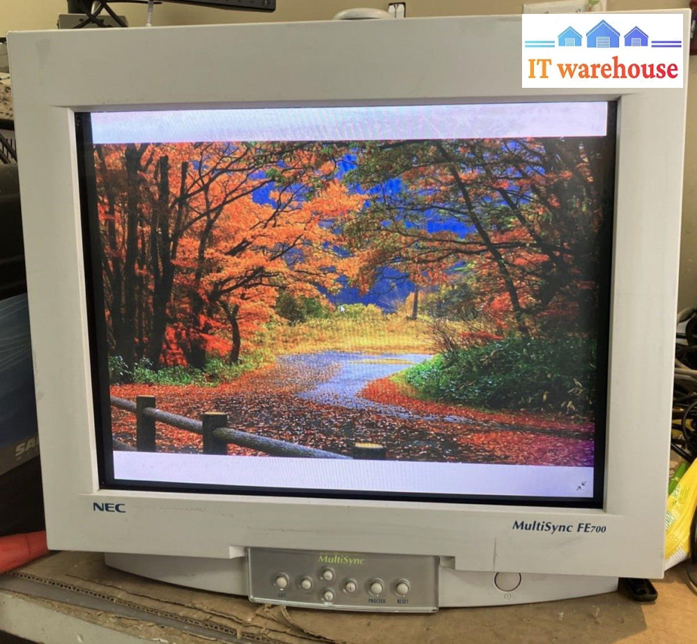 Nrc Multisync Fe700 Model Jc-17W01 Crt Color Monitor (Screen Delaminated Read) ~