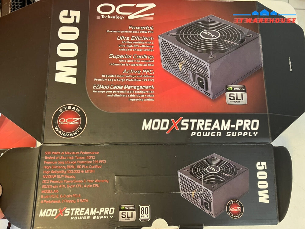 ~ Ocz Modxstream - Pro 500W Module Sli Power Supply Active Pfc Psu Ocz500Mxsp