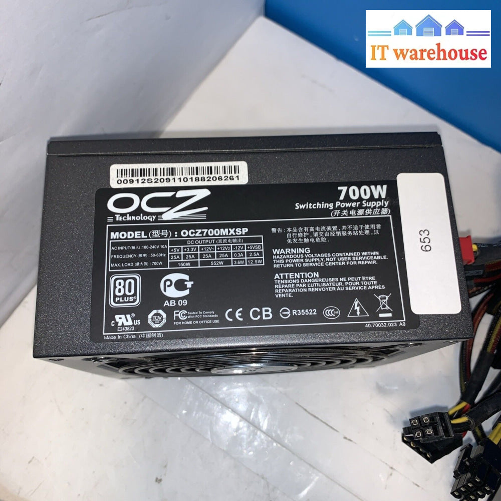 Ocz Modxstream Pro 700W Modular Ocz700Mxsp Power Supply 24/8 &4/1X 6P Pci-E