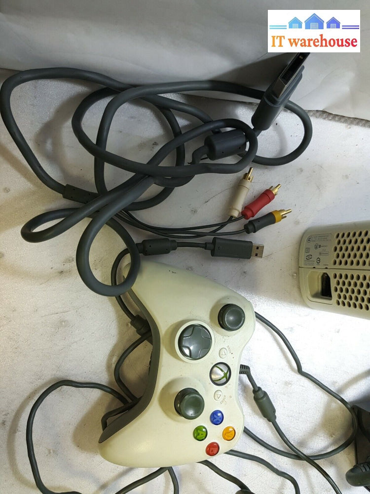 - Old Version Microsoft Xbox 360 Console With Adapter & One Controller(No Hdmi)