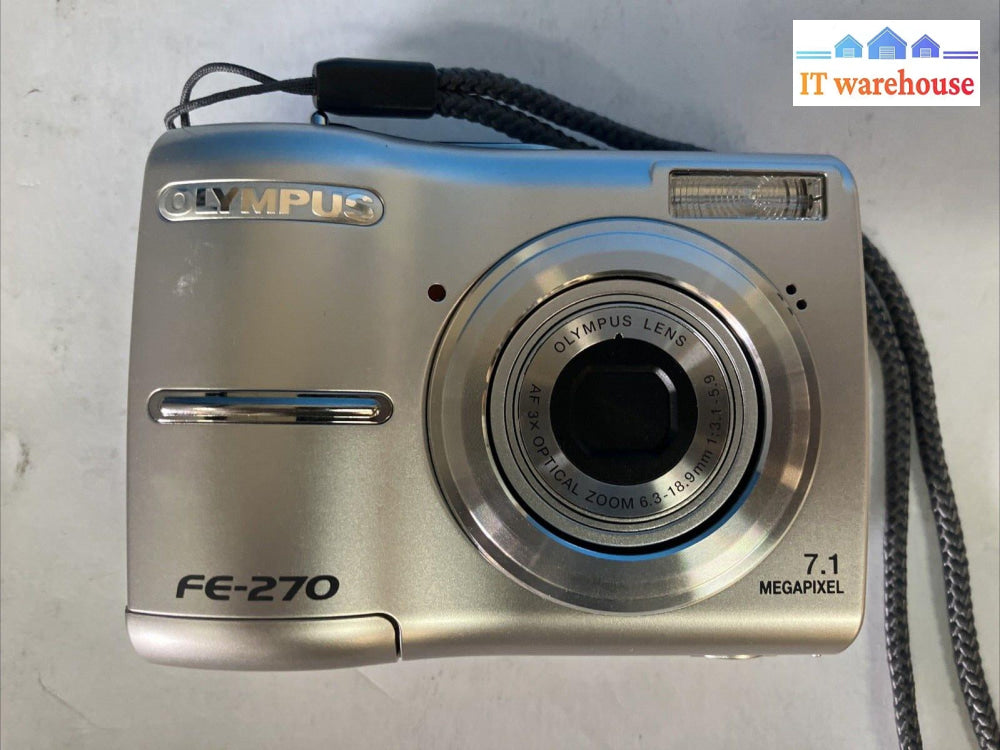 Olympus Fe-270 7.1Mp Ccd 3X Zoom Compact Digital Camera *Tested/Working* ~