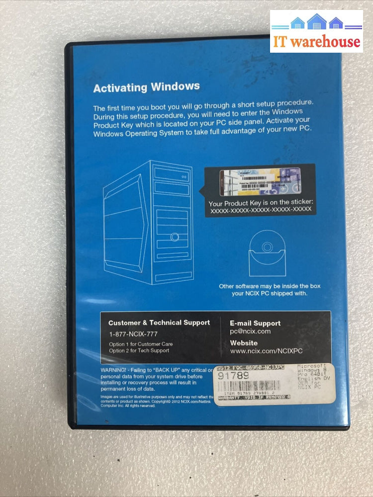 One Ncix Pc Windows 8.1 Pro 64-Bit Installation Dvd Pn: X19-03625 (No Key) ~