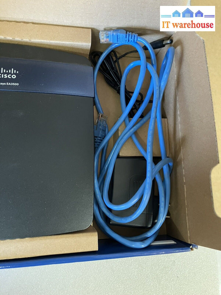 ~Open Box Cisco Linksys Ea3500 Dual Band N750 Router W/Gigabit & Usb App Enabled