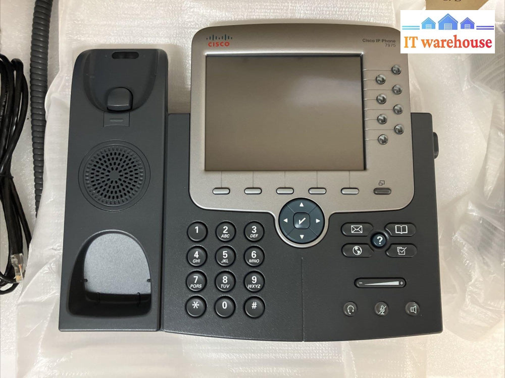 ~(Open Box) Cisco Unified Ip Phone Voip Color Display 7975 Cp-7975G Office